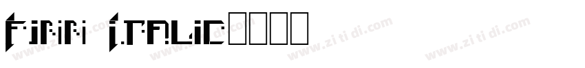 Finn Italic字体转换